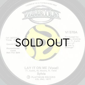 画像1: SYLVIA / LAY IT ON ME (45's) (WHITE PROMO) (1)