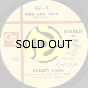 画像1: HUBERT LAWS / FIRE AND RAIN b/w THEME FROM LOVE STORY (45's) (1)