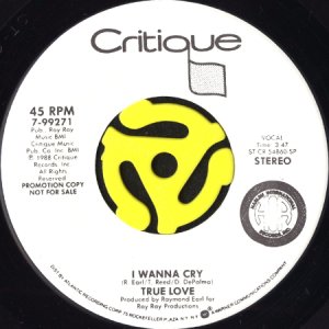 画像1: TRUE LOVE / I WANNA CRY (45's) (WHITE PROMO) (1)