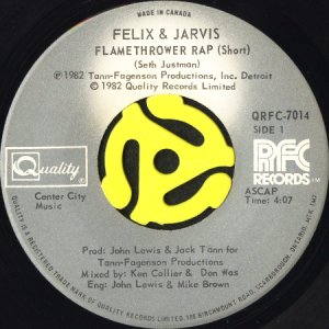 画像1: FELIX & JARVIS / FLAMETHROWER RAP (45's) (1)