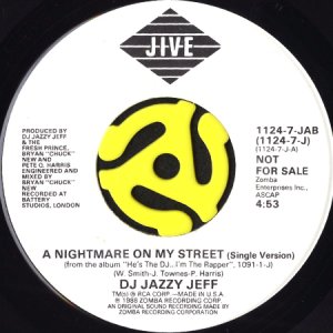 画像1: DJ JAZZY JEFF & THE FRESH PRINCE / A NIGHTMARE ON MY STREET (45's) (WHITE PROMO) (1)