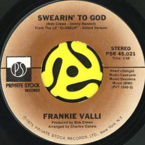 画像1: FRANKIE VALLI / SWEARIN' TO GOD (45's) (1)