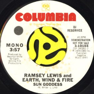 画像1: RAMSEY LEWIS AND EARTH, WIND & FIRE / SUN GODDESS (LONG EDIT) (45's) (WHITE PROMO) (1)