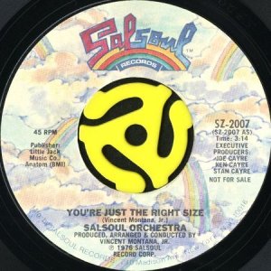 画像1: SALSOUL ORCHESTRA / YOU'RE JUST THE RIGHT SIZE (45's) (PROMO) (1)