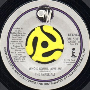 画像1: THE IMPERIALS / WHO'S GONNA LOVE ME (45's) (1)