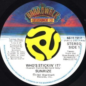 画像1: SUNRIZE / WHO'S STICKIN' IT? (45's) (VINYL PRESS) (1)