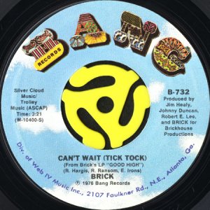 画像1: BRICK / CAN'T WAIT (TICK TOCK) (45's) (1)