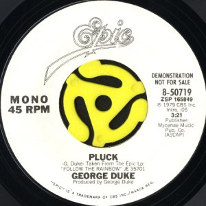 画像1: GEORGE DUKE / PLUCK (45's) (WHITE PROMO) (1)