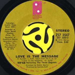 画像1: MFSB / LOVE IS THE MESSAGE (45's) (1)