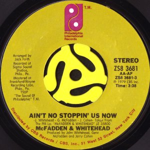 画像1: McFADDEN & WHITEHEAD / AIN'T NO STOPPIN' US NOW (45's) (1)