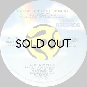 画像1: ALICIA MYERS / YOU GET THE BEST FROM ME b/w I WANT TO THANK YOU (45's) (1)