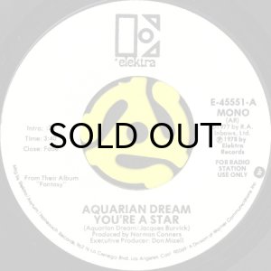 画像1: AQUARIAN DREAM / YOU'RE A STAR (45's) (WHITE PROMO) (1)