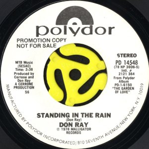 画像1: DON RAY / STANDING IN THE RAIN (45's) (WHITE PROMO) (1)