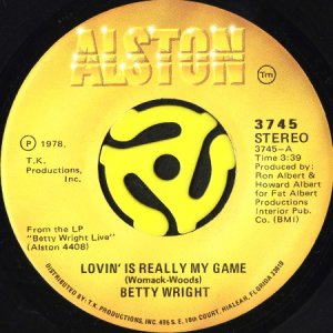 画像1: BETTY WRIGHT / LOVIN' IS REALLY MY GAME (45's) (1)