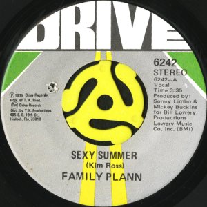 画像1: FAMILY PLANN / SEXY SUMMER b/w CAN YOU GET INTO THE MUSIC (45's) (1)