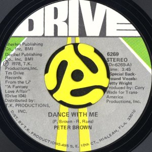 画像1: PETER BROWN feat. BETTY WRIGHT / DANCE WITH ME b/w FOR YOUR LOVE (45's) (1)