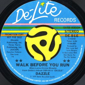 画像1: DAZZLE / WALK BEFORE YOU RUN (45's) (PROMO) (1)