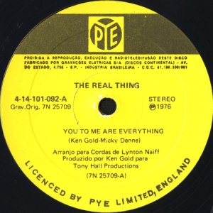 画像1: THE REAL THING / YOU TO ME ARE EVERYTHING (45's) (BRA) (1)