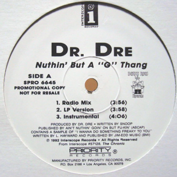 DR. DRE / Nuthin’ But A G Thang オリジナルUS盤