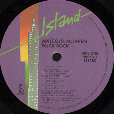 MALCOLM McLAREN / DUCK ROCK - Breakwell Records