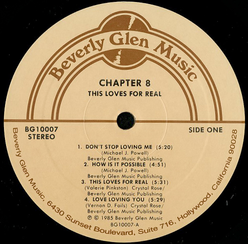 CHAPTER 8 / THIS LOVE'S FOR REAL - Breakwell Records