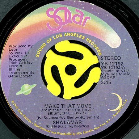 SHALAMAR / MAKE THAT MOVE - POP ALONG KID (45's)｜BREAKWELL RECORDS - 中古 ...