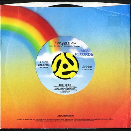 THE JETS / YOU GOT IT ALL (45's) - Breakwell Records